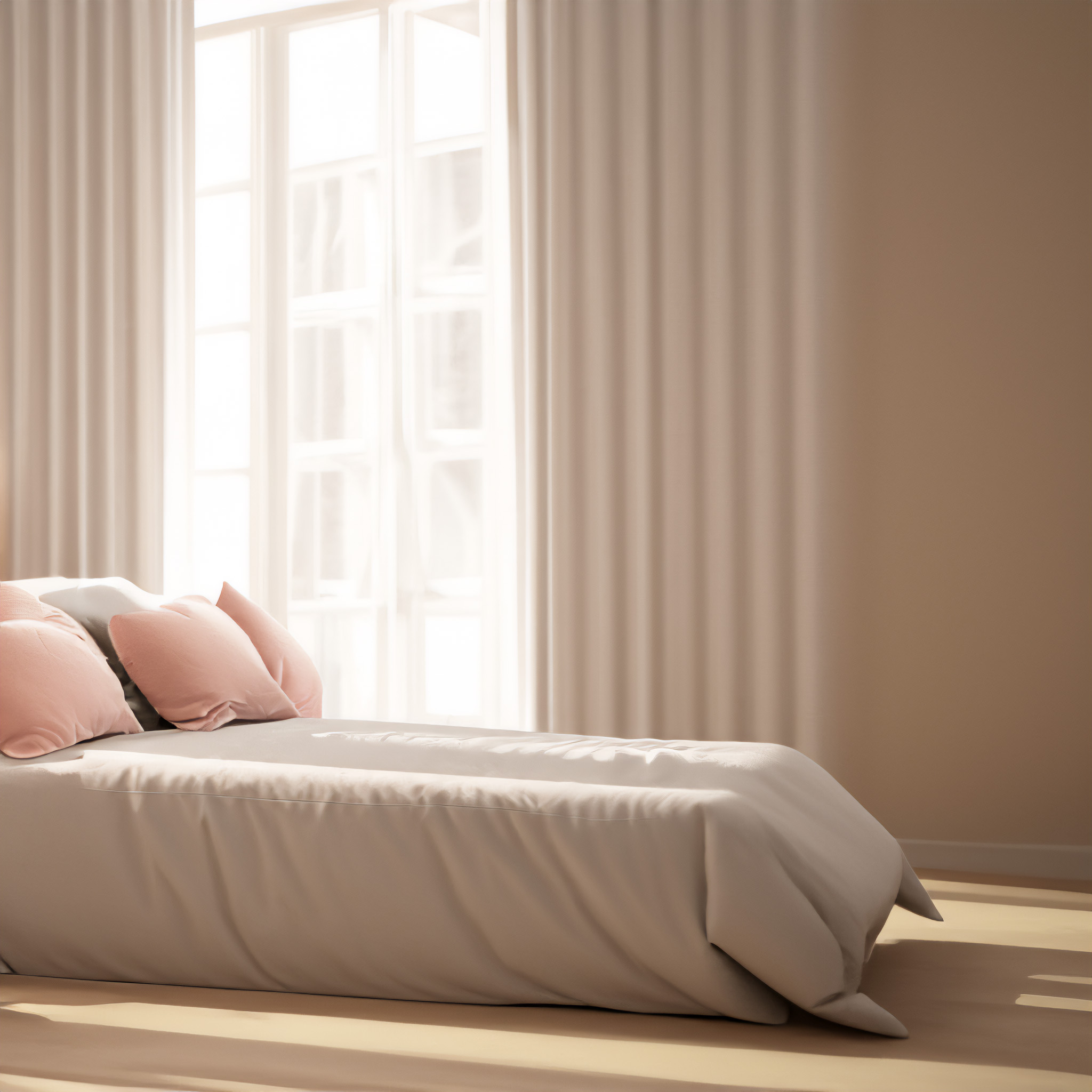 Feminine Peach & Pink | Bedroom Ideas · Minimal Luxury: How Minimalist Art Enhances this Upscale Look | Trends | Art Prints Vault